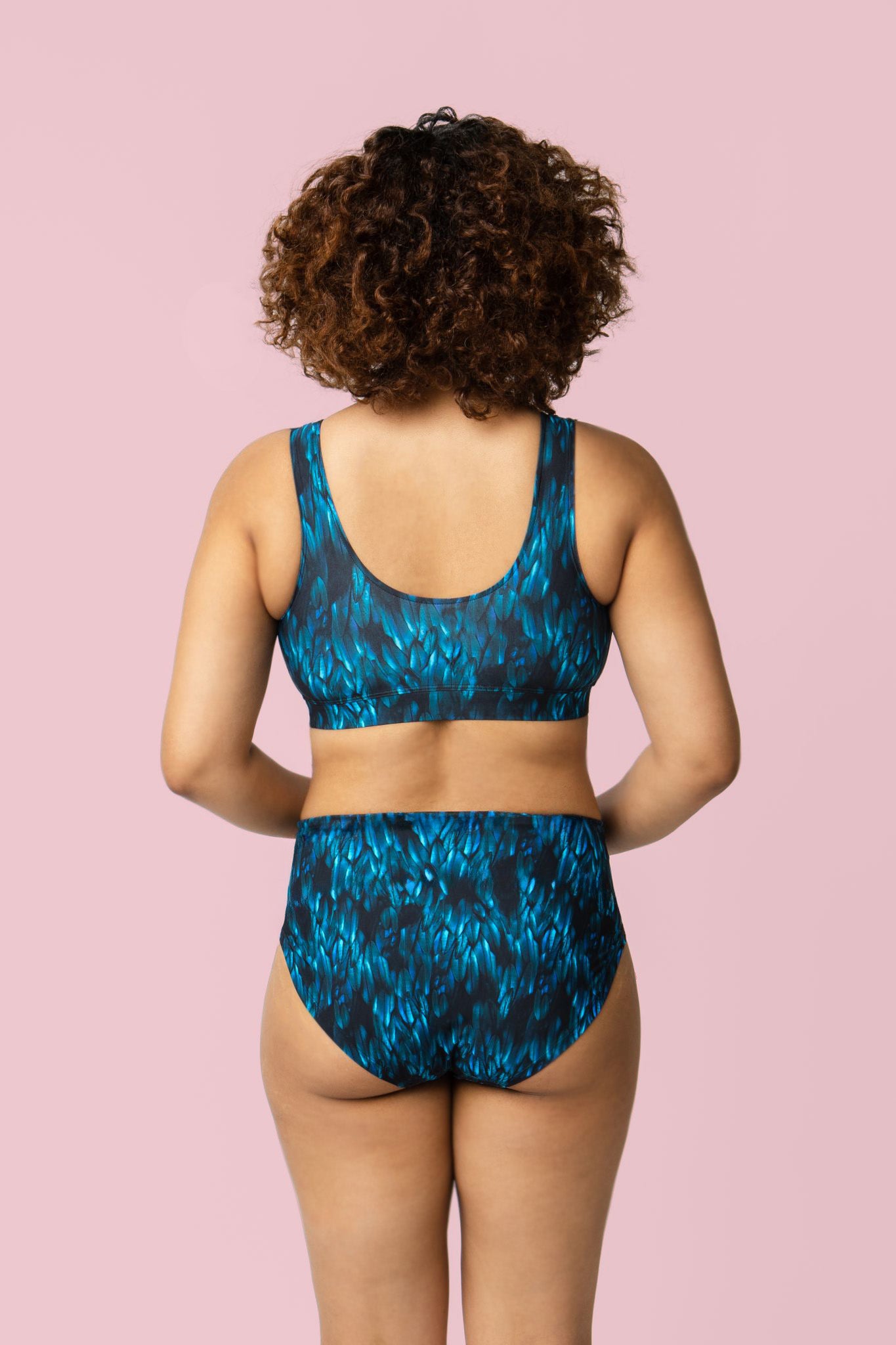 ASY Feathery Blue Bra with Matching Panty